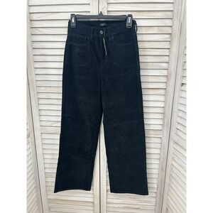 NWT J Crew Corduroy Wide Leg Pants Size 24 Black Preppy Workwear Dark Academia